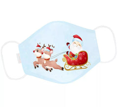 Protective Children's Hygienic Mask Santa Claus Sleigh