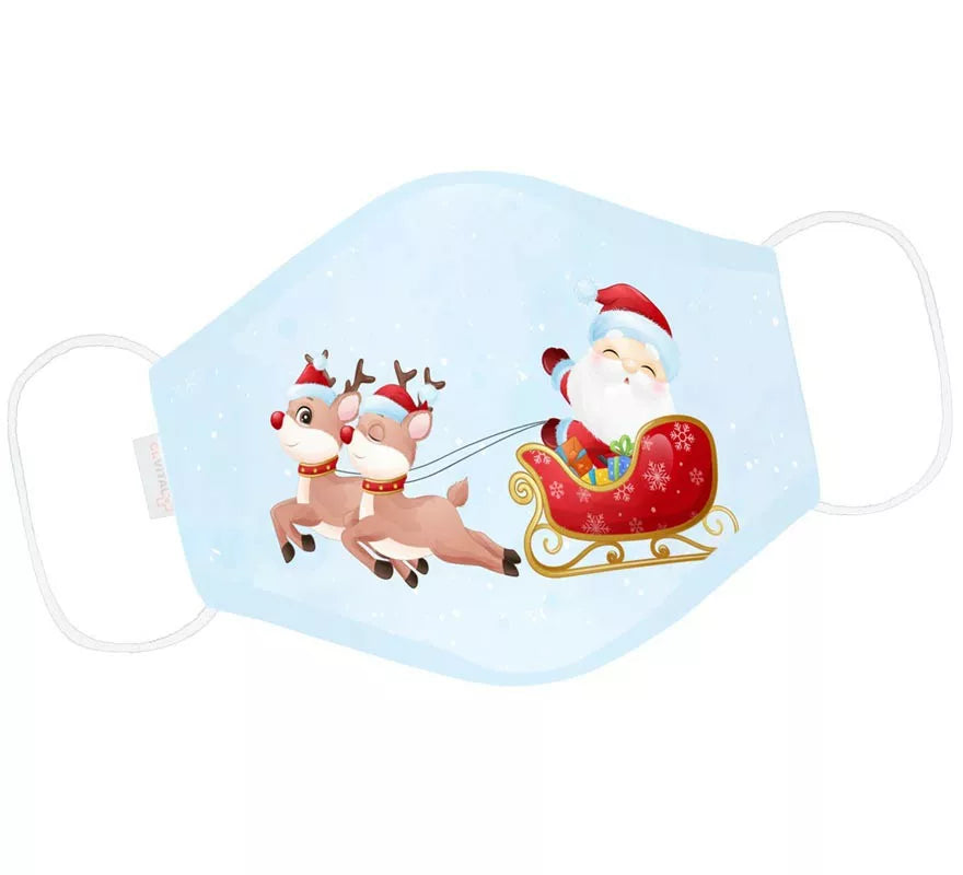Translation missing: en.Mascarilla Higiénica Infantil Protectora Papá Noel Trineo