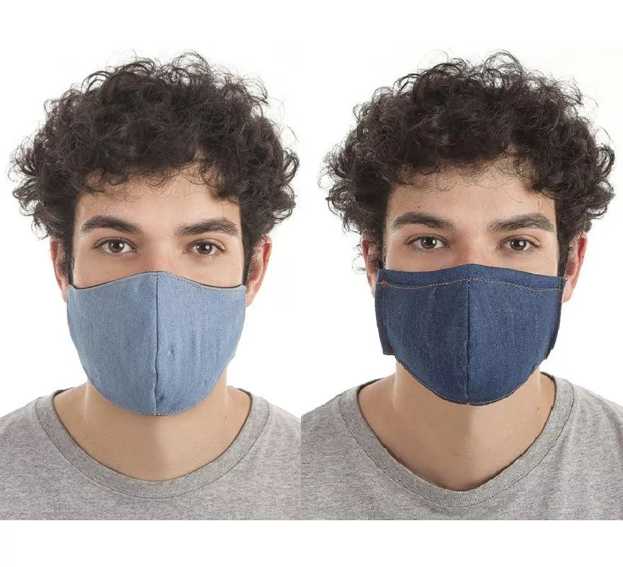 Translation missing: en.Mascarilla Higiénica Jeans chico de 3 filtros en 2 colores surtidos
