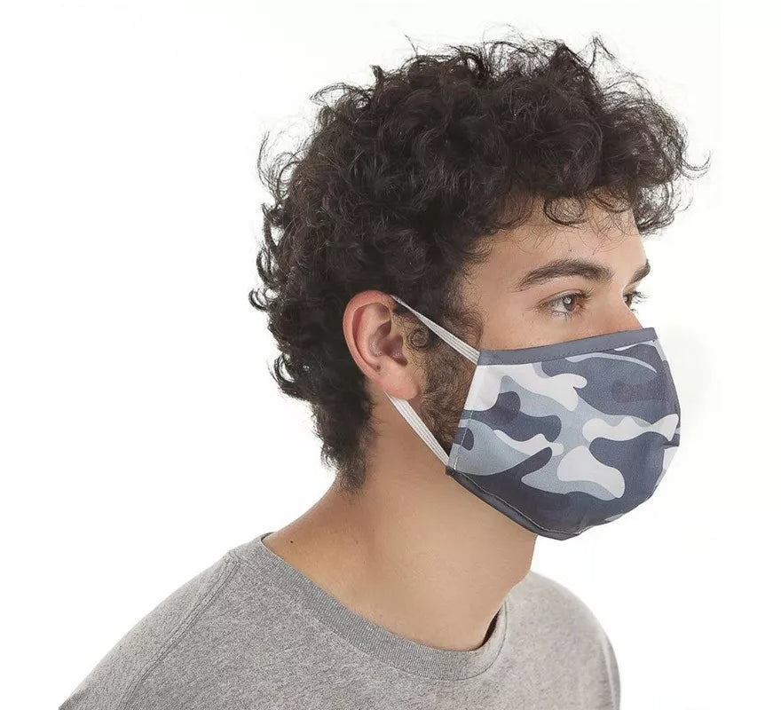 Translation missing: en.Mascarilla Higiénica Protectora Camuflaje gris 3 filtros