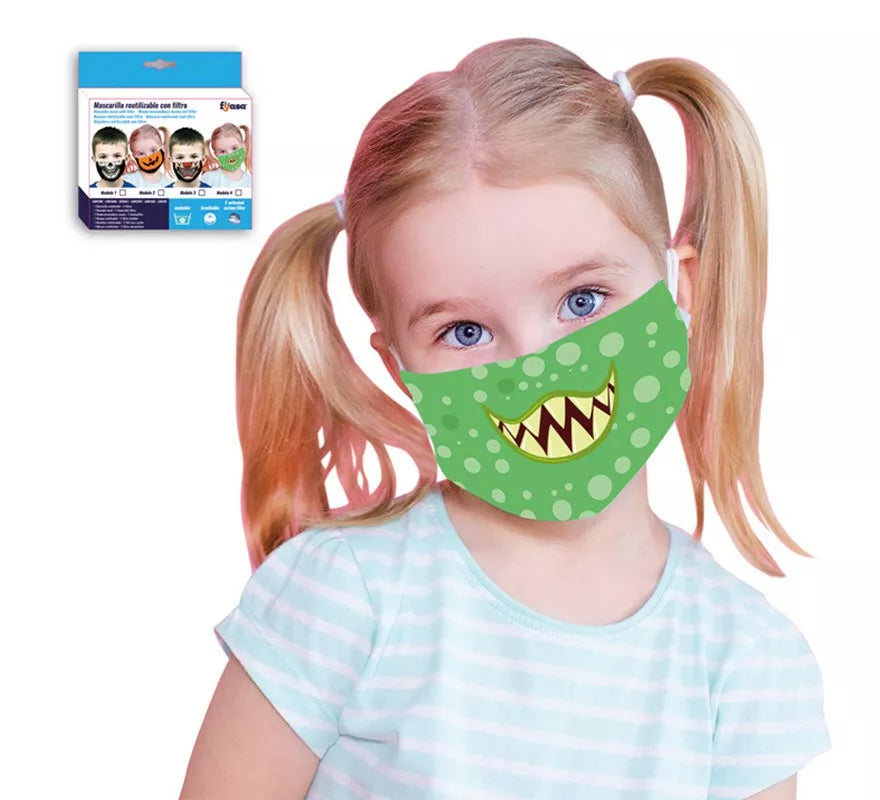 Translation missing: en.Mascarilla Monstruo Infantil con Filtro (Incluye 2 Filtros)