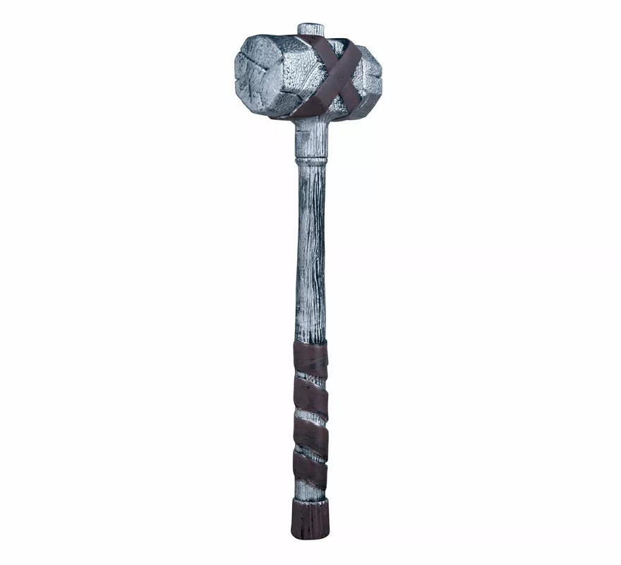 Maza Medieval Plateada de 60 cm