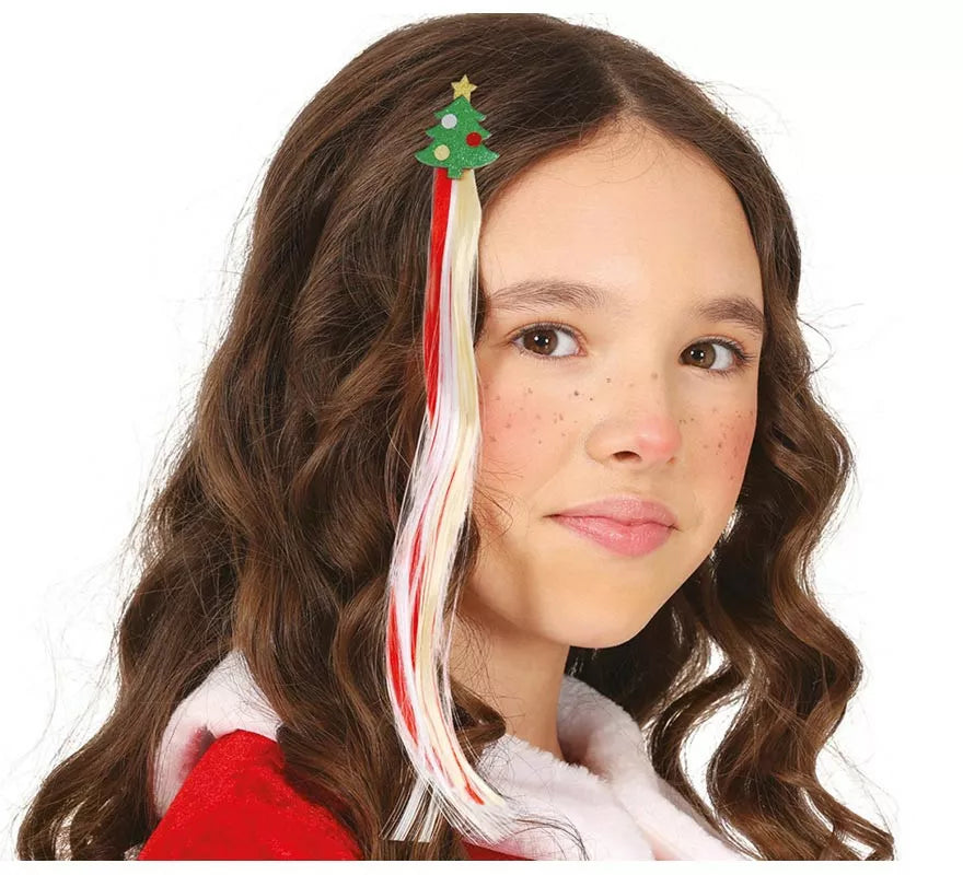 Translation missing: en.Mechón Árbol Navideño para cabello infantil de 30 cm