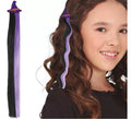 Mechón Bruja lila y negro 40 cm
