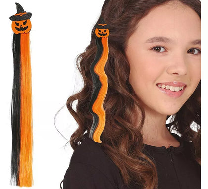 Mechón Calabaza naranja y negro 40 cm