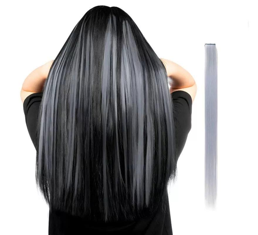 Mechón largo liso en varios colores con clip