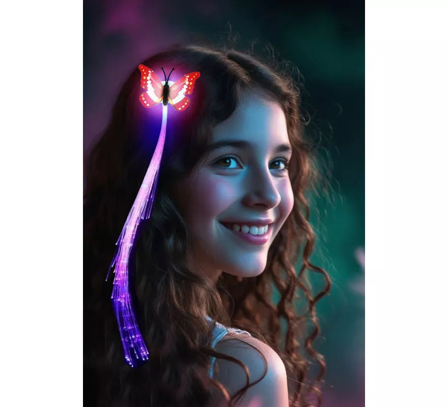 Mechón Led de 33 cm con Mariposa