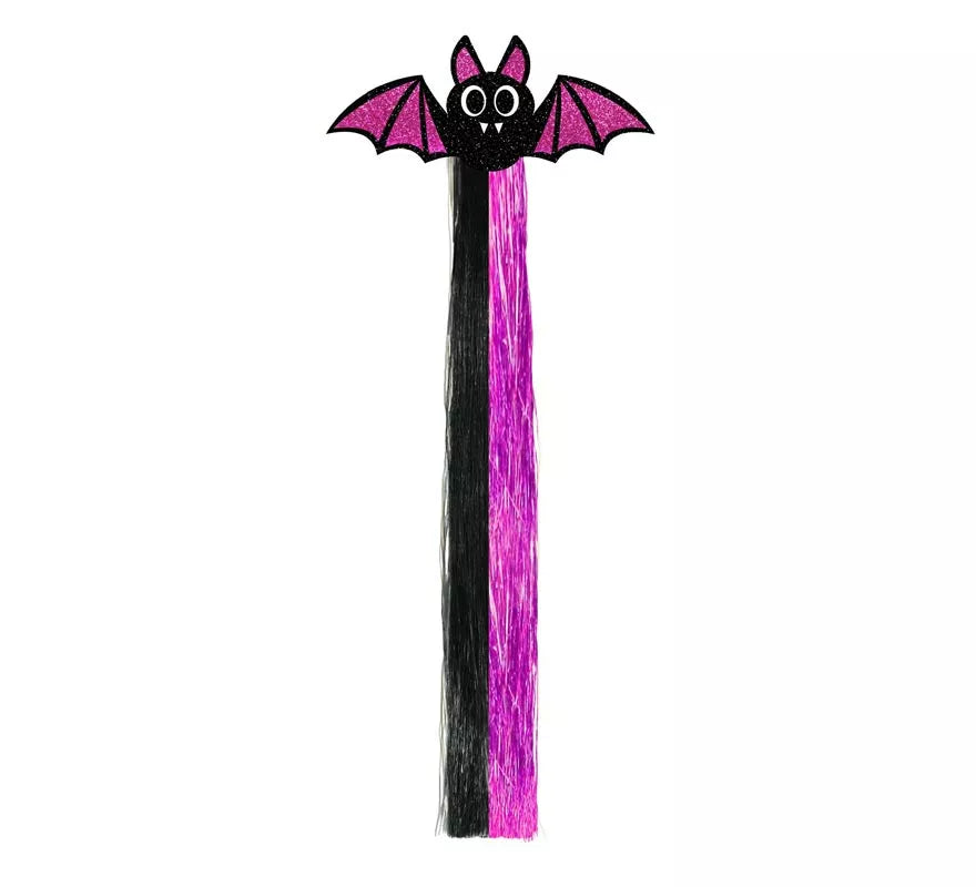 Mechón Murciélago lila y negro
