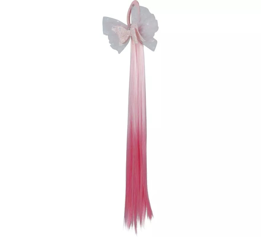 Mechón rosa con Lazo de 40 cm