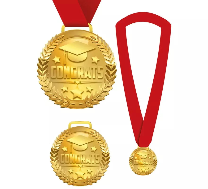 Medalla Congrats con Cinta roja