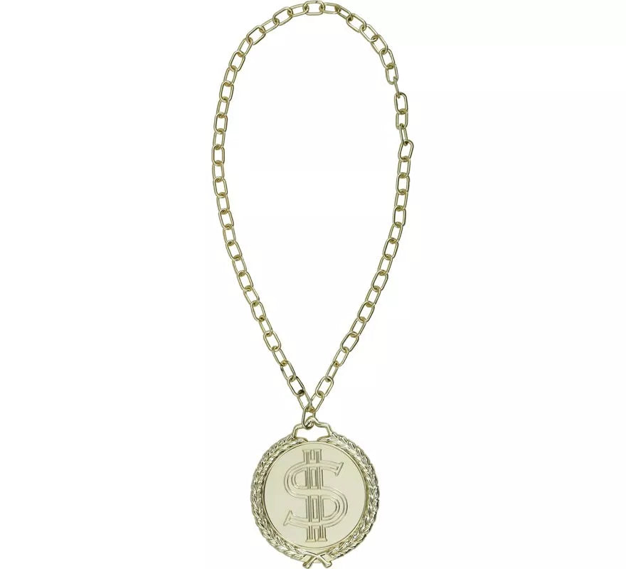 Medallón Dólar dorado de 13 cm,