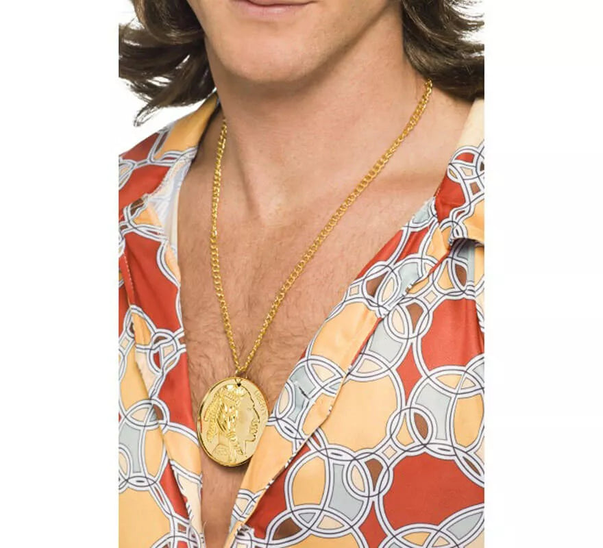 Translation missing: en.Medallón Hippy en Oro con Cadena