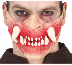 Half Mask with Large Latex Fangs