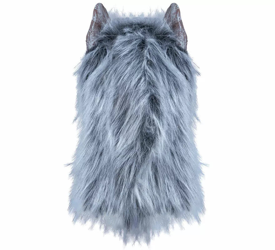 Media Máscara de Hombre Lobo con Pelo de Látex