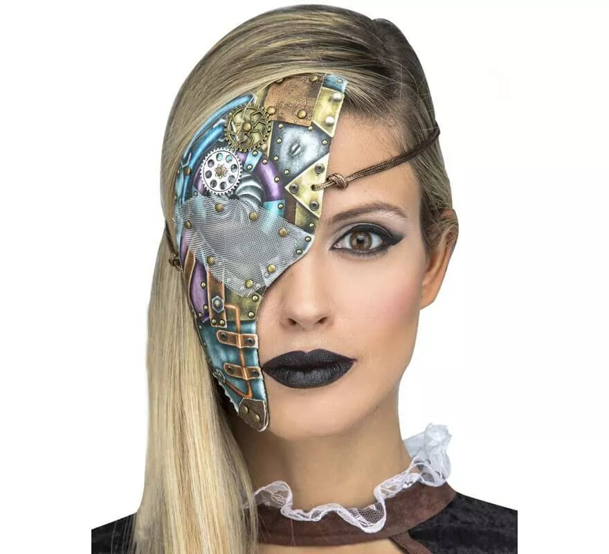 Translation missing: en.Media Máscara Steampunk Multicolor