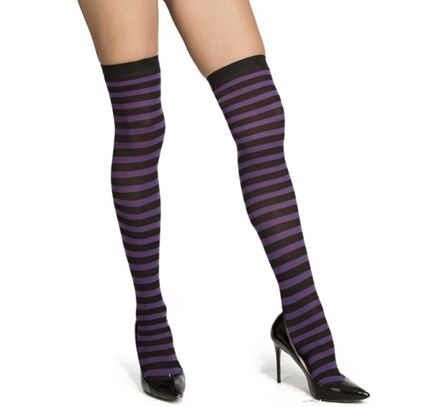 Translation missing: en.Medias a Rayas Negro y Morado