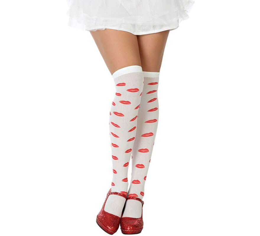 Translation missing: en.Medias Blancas con Labios Rojos
