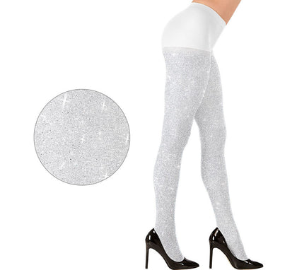 Pantys con Purpurina Blanca de 40 Deniers para mujer