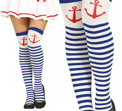 Medias de Marinera rayadas con anclas