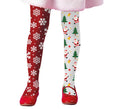 Medias Navideñas doble estampado copos y árbol infantiles