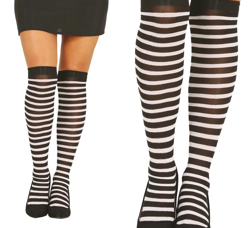 Translation missing: en.Medias Negras con Rayas Blancas