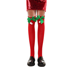 Red stockings with bow for adults