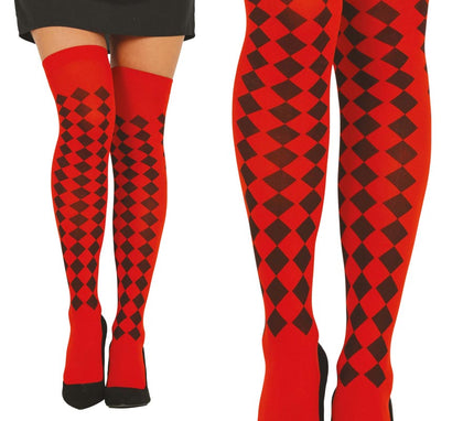 Medias Rojas con Rombos