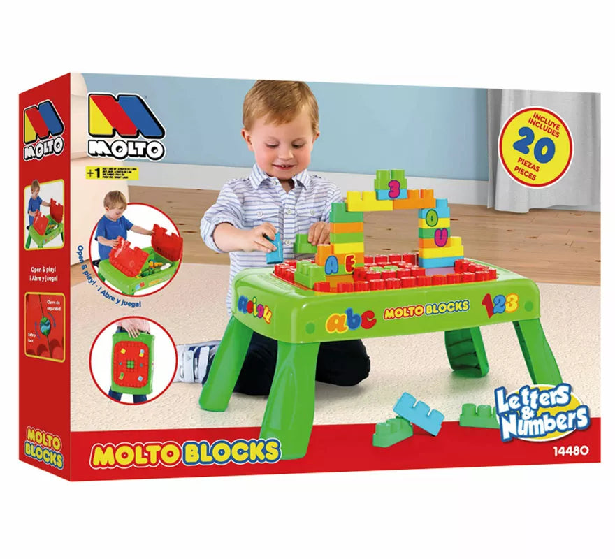 Translation missing: en.Mesa de Bloques infantil con 20 Piezas