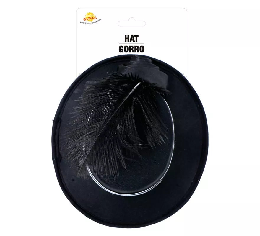 Translation missing: en.Mini Chistera Negra con Plumas