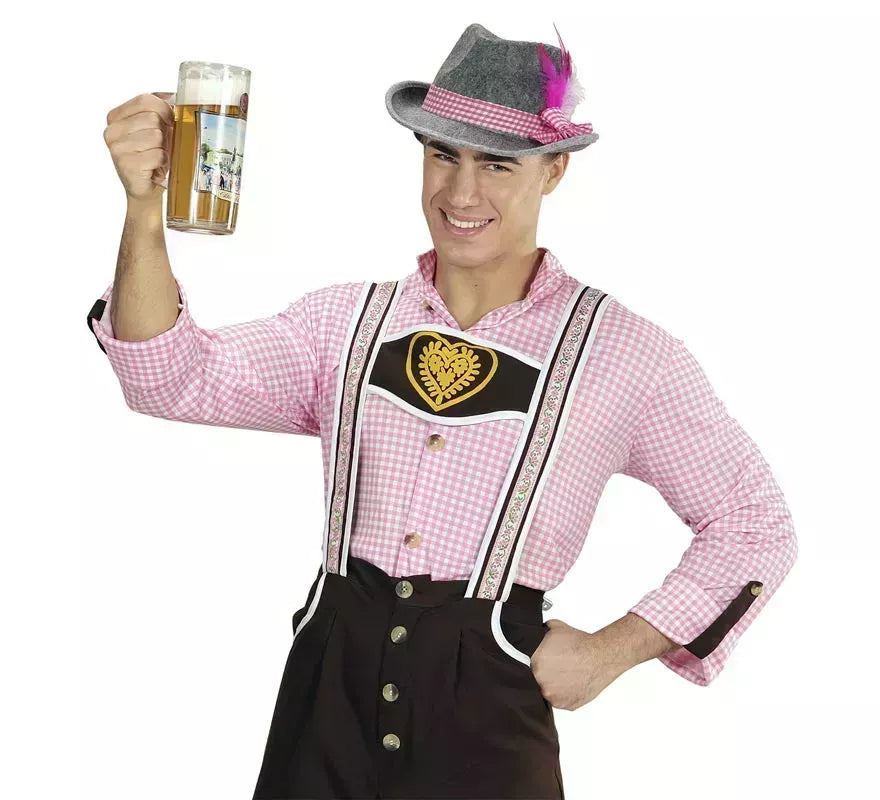 Sombrero Bávaro o Tirolés Oktoberfest con Plumas