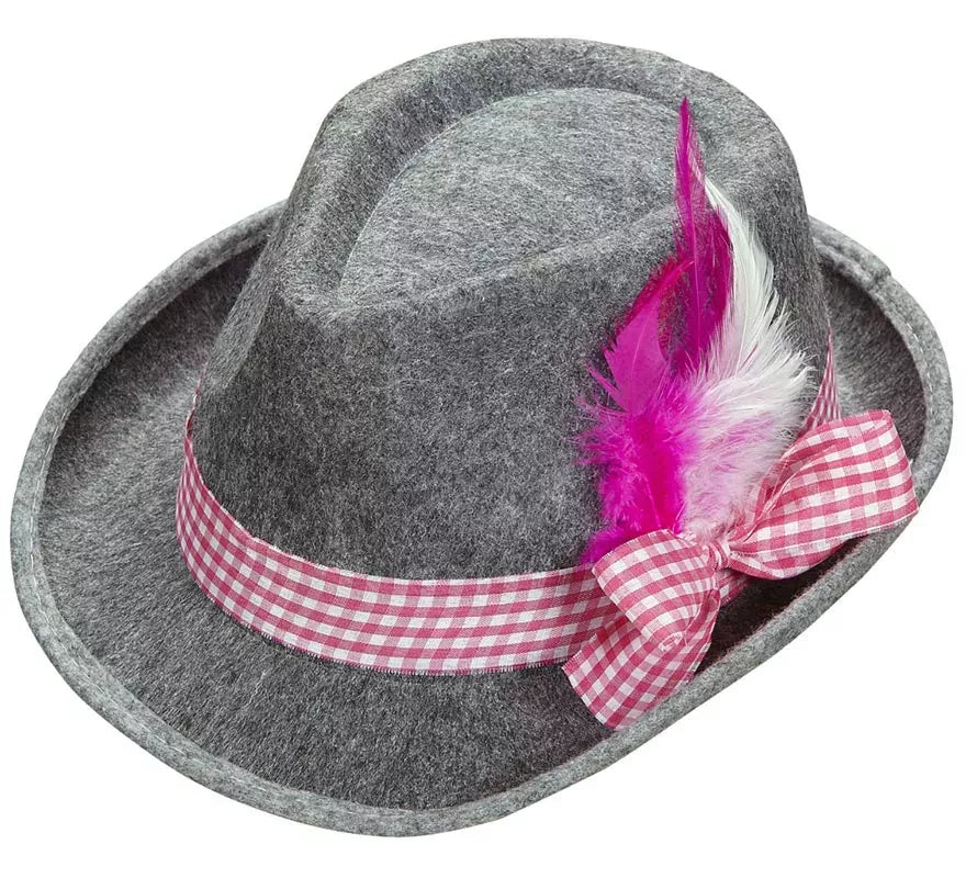 Sombrero Bávaro o Tirolés Oktoberfest con Plumas