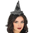 Mini Sombrero de Bruja gris