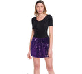 Minifalda de Lentejuelas Lila para mujer