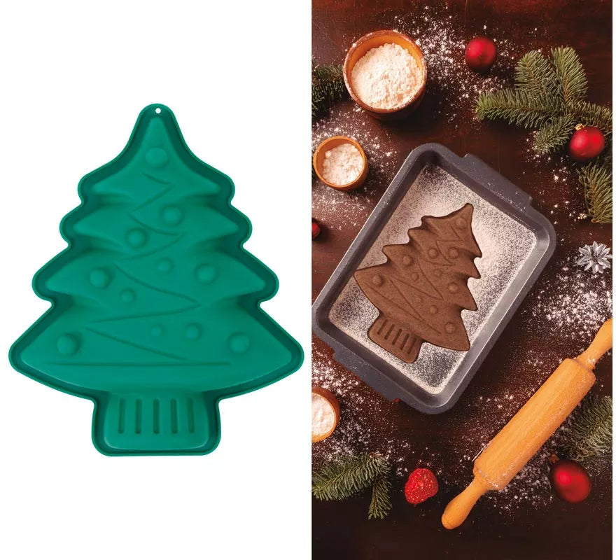 Molde Árbol de Navidad de Silicona para Pasteles 18x16 cm