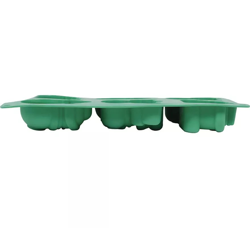 Translation missing: en.Molde de Silicona verde para 6 Galletas de Navideñas de 17x29 cm