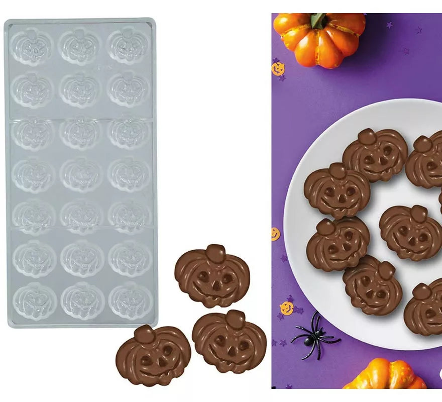 Translation missing: en.Molde para 21 Calabazas de Chocolate 27.5x13 cm