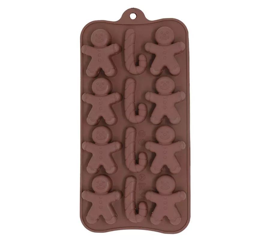 Molde Rectangular para 12 Galletas de silicona de 10x20 cm