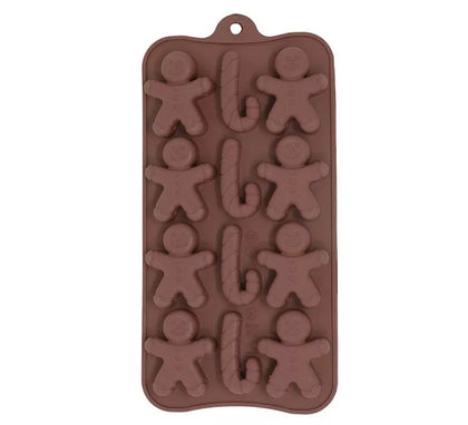 Molde Rectangular para 12 Galletas de silicona de 10x20 cm