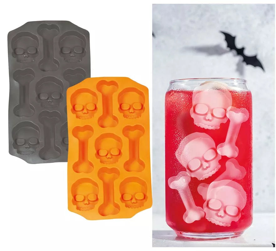 Moldes de Cubitos Halloween en 2 Modelos Surtidos 12x22 cm