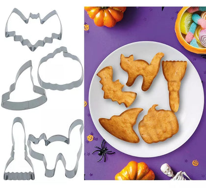 Moldes Metálicos para 5 Galletas Halloween