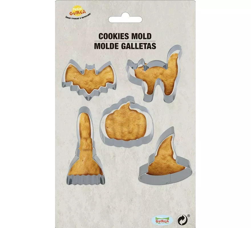 Moldes Metálicos para 5 Galletas Halloween