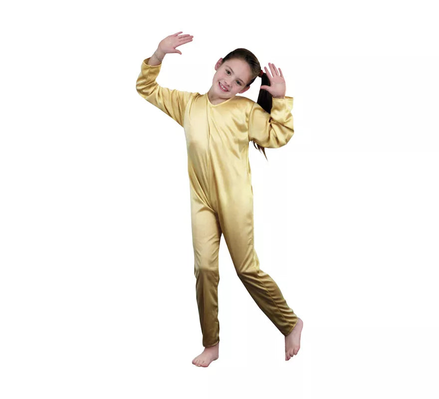 Mono completo de punto color beige infantil