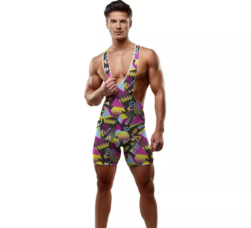 Mono de Tirantes Estampado Años 80 para hombre
