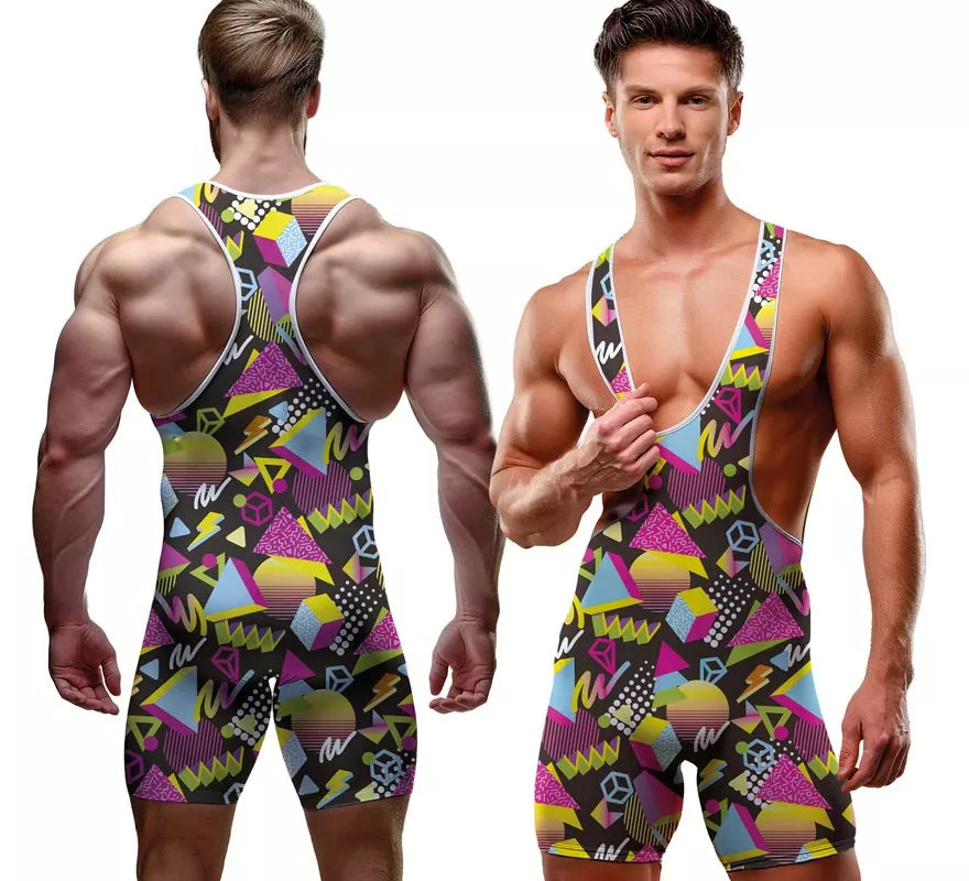 Mono de Tirantes Estampado Años 80 para hombre