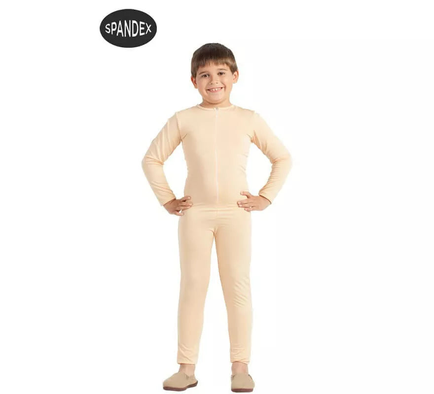 Mono interior de spandex beige para niños