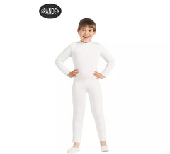 White spandex underwear jumpsuit for children