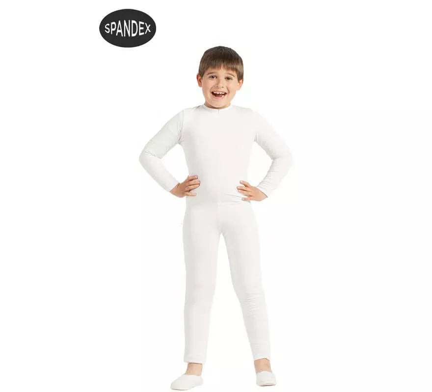 Translation missing: en.Mono interior de spandex Blanco para niños