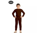 Mono interior de spandex Marrón para niños
