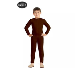 Brown spandex underwear jumpsuit for children