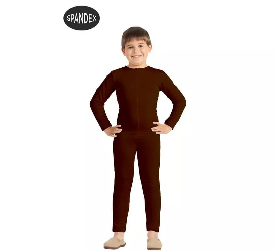 Translation missing: en.Mono interior de spandex Marrón para niños